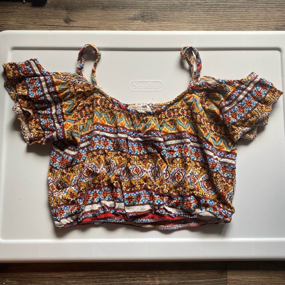 cute crop tank top with aztec style
